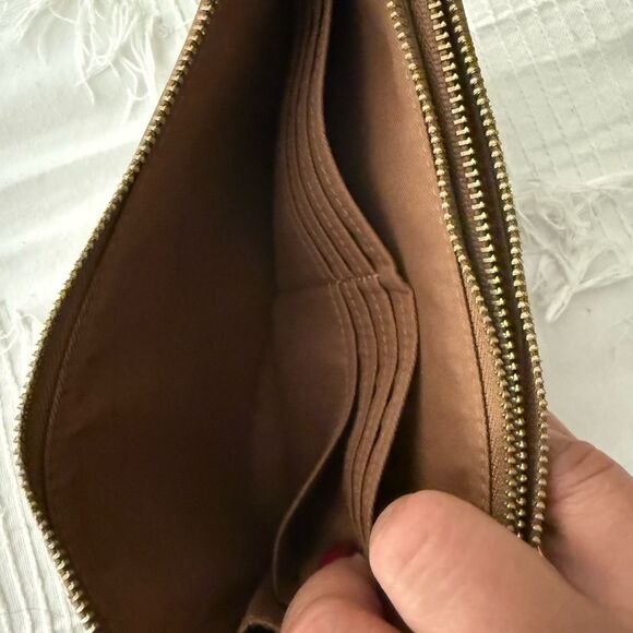 Coach Brown Signature Wristlet - Picture 6 of 9